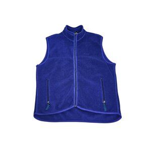 Vintage Patagonia Fleece Vest Cobalt Blue Men's Large Full Zip Made in USA